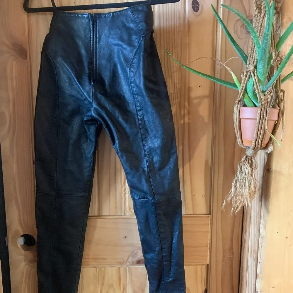 Hold for @rigel1972 VINTAGE GENUINE LEATHER VERDUCCI PANTS! - Picture 3 of 13